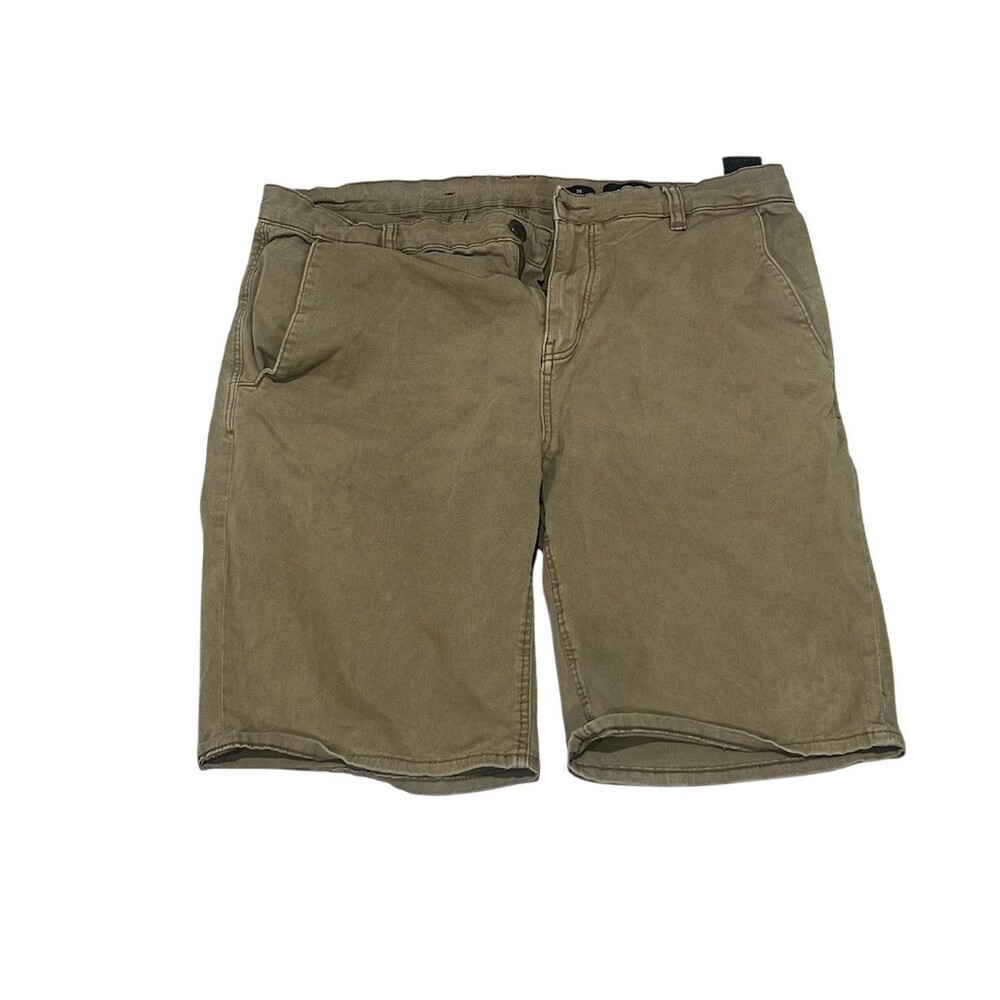 Jacks Surfboards Chino Shorts Mens Size 38 Khaki Beige Flat Front Casual
